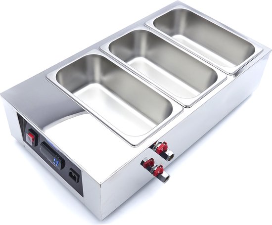 Chocoladesmelter - 3 x 1/3 GN 10 cm van Maxima — afbeelding 2
