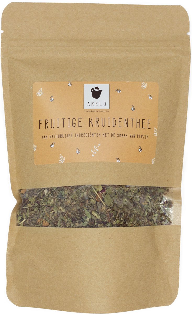ARELO Fruitige kruidenthee met de smaak van perzik - Thee in zak - Losse thee - Kruidenthee