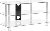 Tv meubel transparant 96x46x50 cm gehard glas