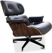Lounge Chair XL Model  - Vintage Antraciet - Fauteuil - Palissander