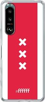 6F hoesje - geschikt voor Sony Xperia 5 III -  Transparant TPU Case - AFC Ajax Amsterdam1 #ffffff