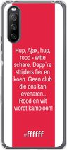 6F hoesje - geschikt voor Sony Xperia 10 III -  Transparant TPU Case - AFC Ajax Clublied #ffffff