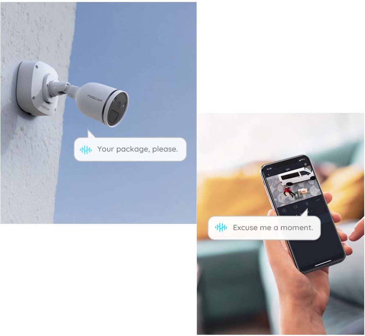 Foscam S41 Beveiligingscamera - 4MP - Camera met schijnwerper - Kleur Nachtzicht - Bewegingsmelder - Wifi - Wit – foto 6