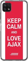 6F hoesje - geschikt voor Samsung Galaxy A22 5G -  Transparant TPU Case - AFC Ajax Keep Calm #ffffff