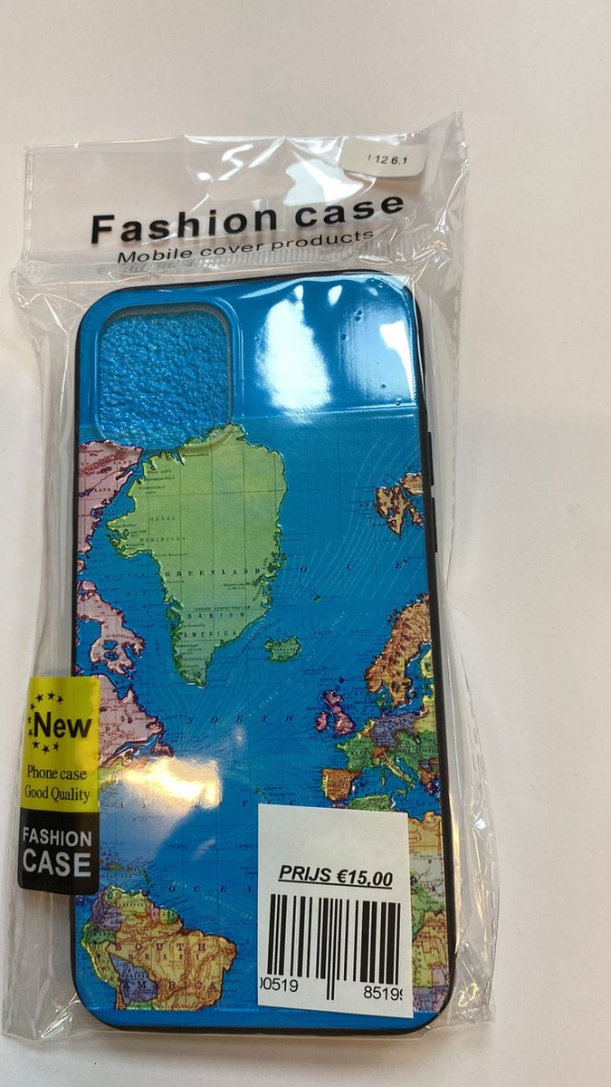 JPM Apple Iphone 12 Back Cover | Blue Color | Globe Print