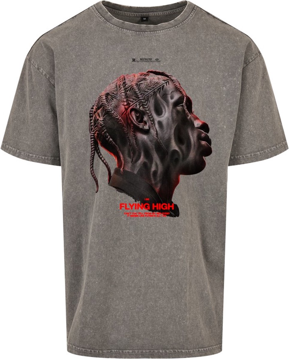 Mister Tee Flying High Oversize Heren T-shirt M Grijs