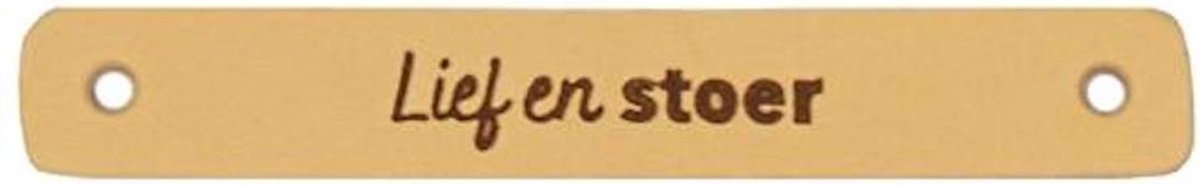 Durable Leren Label – "Lief en Stoer" – Duurzaam & Stijlvol (2 stuks)