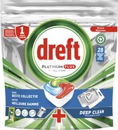 Dreft Platinum Plus All In One Vaatwastabletten Deep Clean 28 stuks