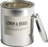 Gusta - Geurkaars - Blik - Lemon & Herbs - Citronella - ø10,5x12cm