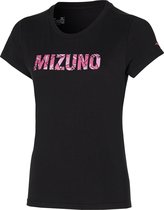 Mizuno Athletic T-Shirt Dames Zwart Roze - Maat L