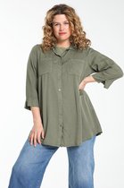 Paprika Dames Lang hemd met knoopjes - Blouse - Maat 48