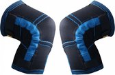 kniebandage Compression unisex blauw per set maat M