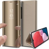 Hoesje geschikt voor Samsung Galaxy A13 4G - Book Case Spiegel Wallet Cover Hoes Goud