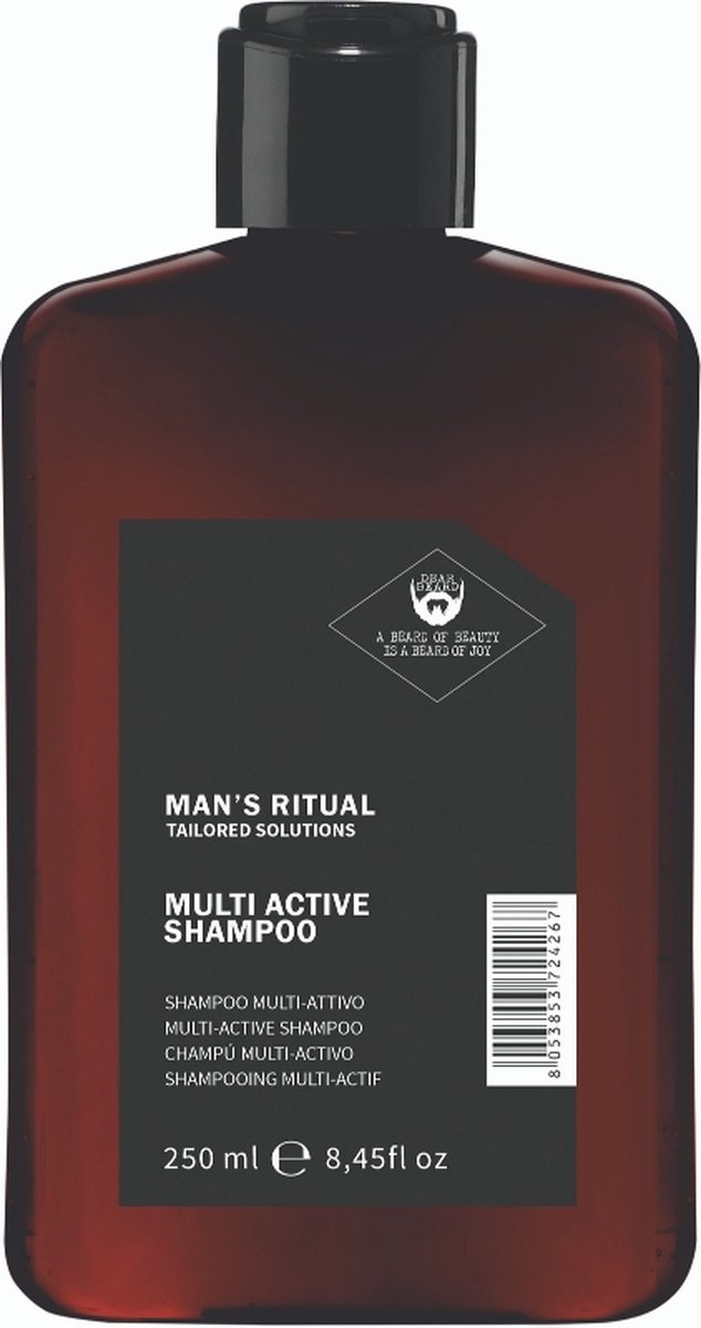 Dear Beard - Multi active shampoo - Natuurlijke shampoo voor mannen - 250ml - Anti Roos en schilfers