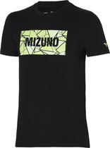 Mizuno Athletic T-Shirt Heren Zwart - Groen - Maat S