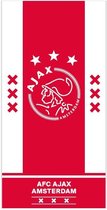 Ajax- Serviette blanc rouge blanc AFC Ajax 50x100cm - Ajax Voetbal - Ajax Amsterdam-