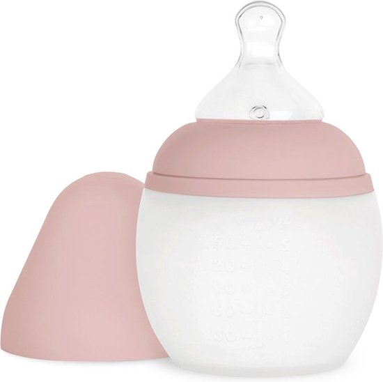 Babyflesje - Elhée Siliconen Babyfles 240 ml | Blush
