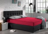 Hoeslaken Jersey 135 gr Felroze 190-200x 200-220