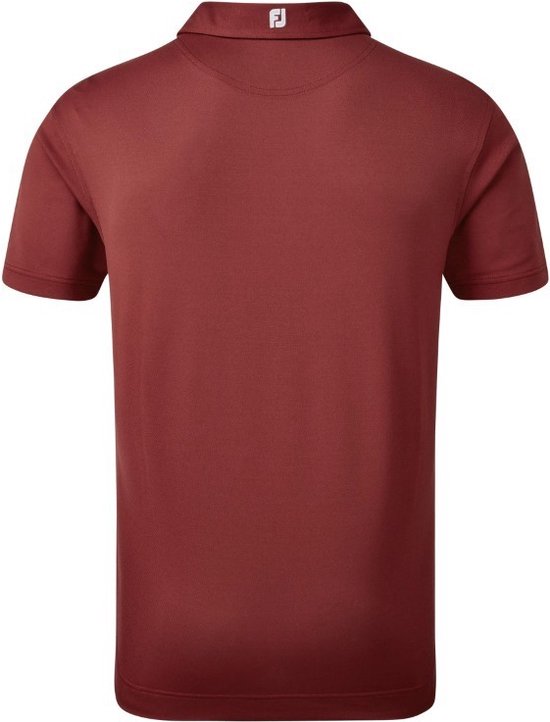 Heren Golf Polo - Footjoy Stretch Pique Solid - Maroon - M van Footjoy — afbeelding 2