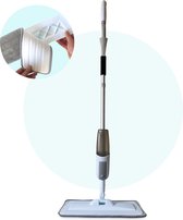 Spray mop - Schoonmaak dweilsysteem - vloerwisser met spray functie - 42cm wisbreedte dweil - Vloertrekker met steel - Vloerreiniger - Dweilstok
