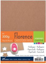 Scrapbook Papier - Kraft Bruin - 297 x 21 cm - 376 grams - Vaessen Creative