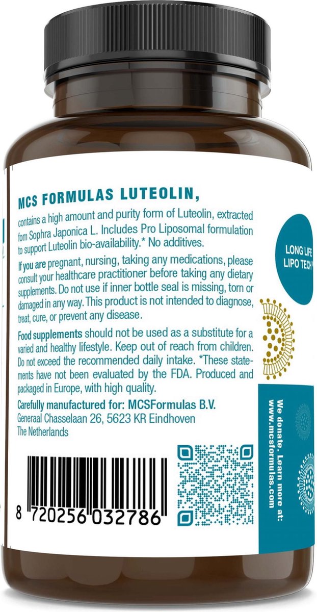 Luteolin Pro Liposomal 150mg, 60 Capsules