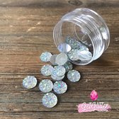 GetGlitterBaby® - Rhinestones Glitter Face Jewels / Festival Glitters Zilver / Zilveren Strass Steentjes / Plak Diamantjes voor Gezicht - Large - 30 stuks