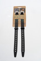 2 Fixplus millieuvriendelijke gerecycelde zwarte ECO straps 35cm - TPU spanband voor snel en effectief bundelen en bevestigen van fietsonderdelen, ski's, buizen, stangen, touwen en latten