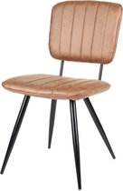 STOEL ARIA ZW-STOF SOFT COGNAC - Set van 2