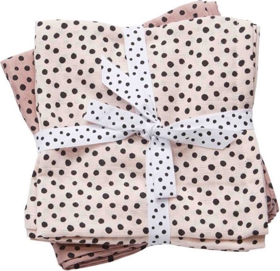 Done by Deer Burp Cloth 2-pack Happy Dots Powder