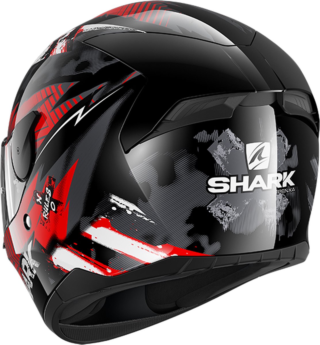 SHARK D-SKWAL 2 PENXA Motorhelm integraalhelm Zwart Rood Antraciet - Maat XS – foto 4