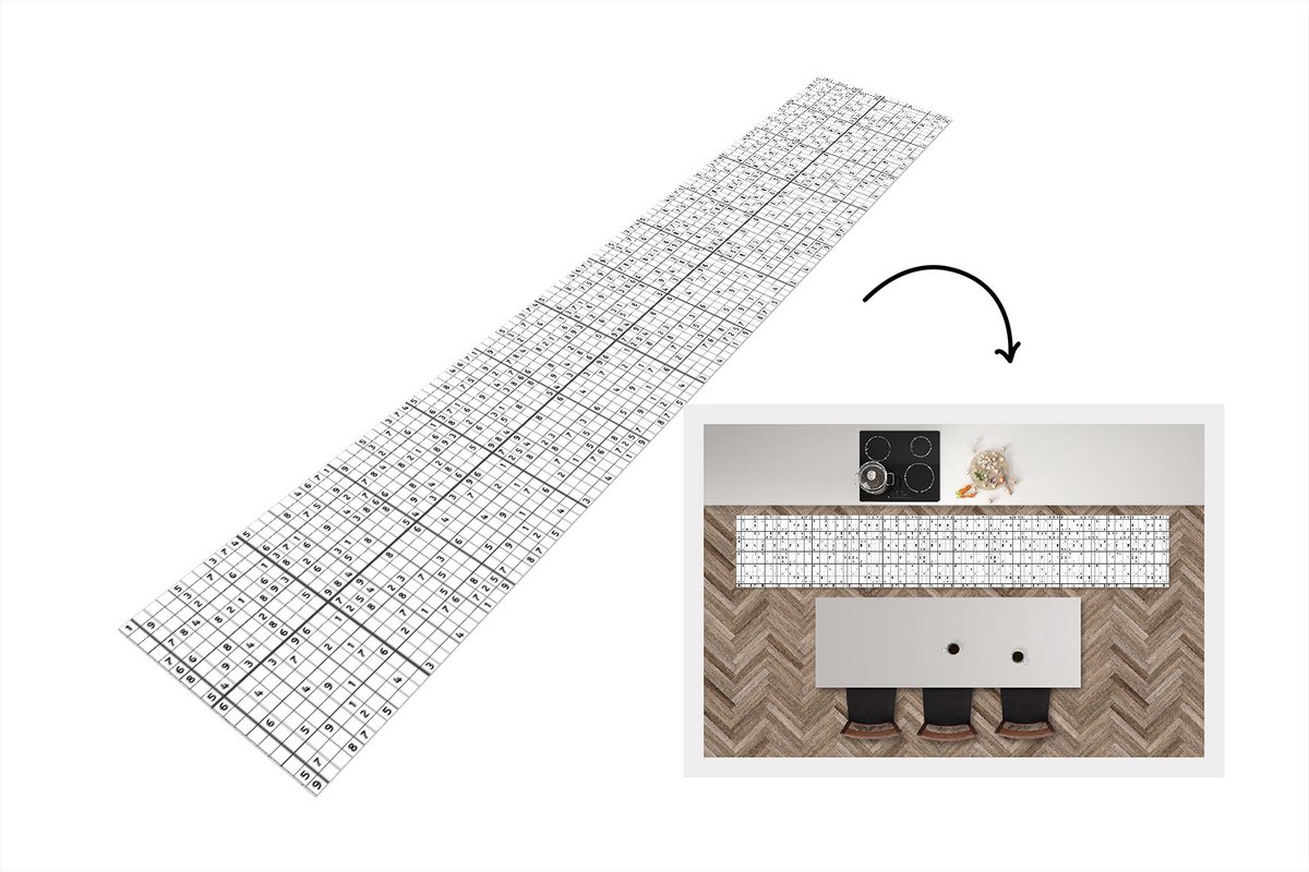 KitchenYeah Keukenloper - Keukenmat - Sudoku - Puzzel - Patroon - Keuken vloerkleed Multicolor