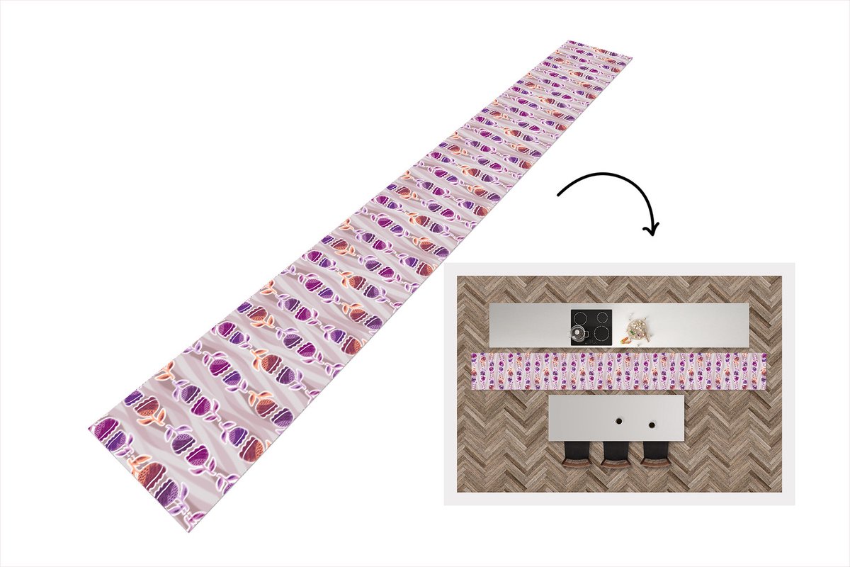 KitchenYeah Keukenloper - Keukenmat - Tulpen - Bloemen - Patroon - Keuken vloerkleed multicolor, foto 2