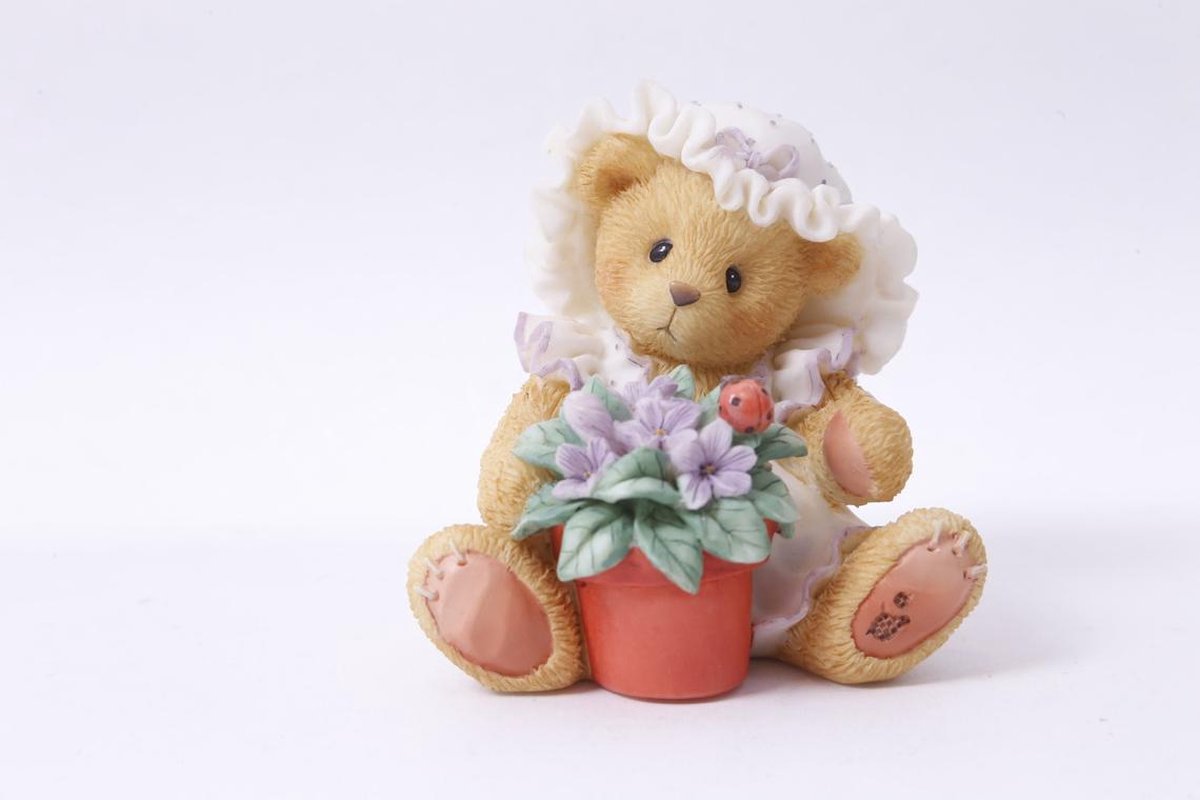 Cherished Teddies Violet - Zegeningen bloeien wanneer u in de buurt bent door gekoesterde Teddies