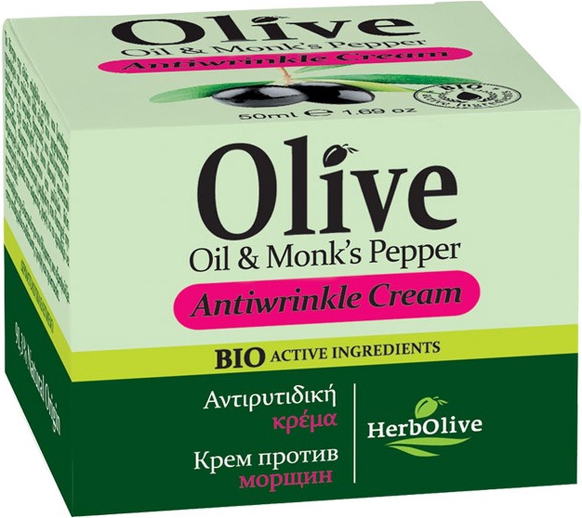 Goedkoopste Herbolive Gezicht Anti-Rimpel Crème - Olijfolie & Monnikspepper 50ml