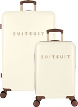 SUITSUIT Fab Seventies Kofferset 2delig - 55 + 76 cm - 127L - Antique White