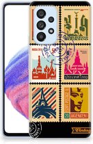 GSM Hoesje Geschikt voor Samsung Galaxy A53 5G Trendy Telefoonhoesjes Postzegels