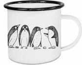 Ligarti - Mug en émail fait main Penguin Love Story 300ml