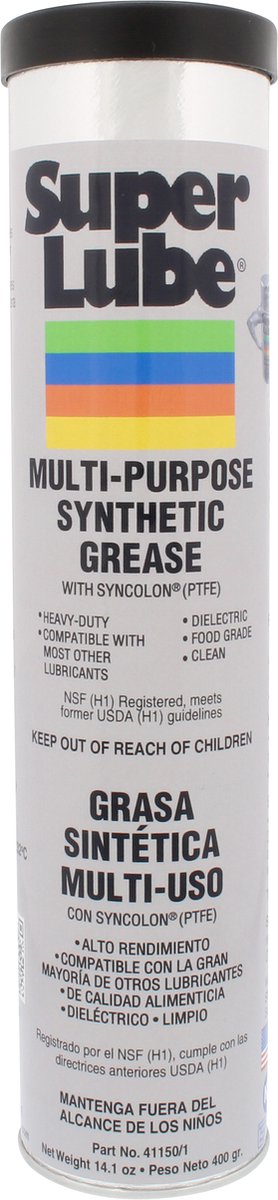 SUPER LUBE Graisse synthétique polyvalente (NLGI 2) avec PTFE - Bondis BV