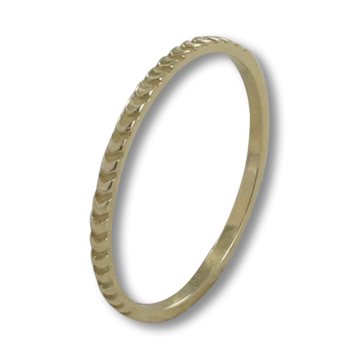 Silventi 9NBSAM-G200510 Gouden Ring - Dames - Bewerkt - 1,3 mm - Maat 54 - 14 Karaat - Goud