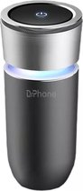 Filtre DrPhone LF1 – Purificateur d'air – Portable – Chargement USB – Élimine la fumée, les odeurs et la poussière – Argent