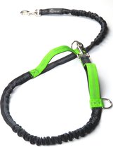 Looplijn voor Grote Honden - Elastische Handsfree Hondenriem - Canicross Hardloopriem Hond - Leiband - Trainingslijn - 150 cm - Groen - Quzi