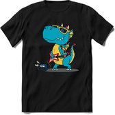Dino Kinder T-Shirt Jongens / Meisjes  -  Leuk Dinosaurus Cadeau Shirt - grappige Spreuken, Zinnen en Teksten. Maat 158/164