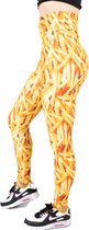 Friet Legging van Festivallegging - Patat of friet tis maar hoe je het ziet - Maat Highwaist - Comfortabel - Ademend - Zachte Stof