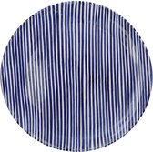 Casa Cubista - Serveerplateau met smal streeppatroon blauw 40cm - Schalen