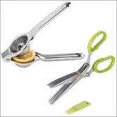 MT Deals - Kook set - Groente schaar - Citruspers - citroenperser - BBQ tools - Koken - Vaderdag cadeau