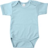 Romper Blauw Blanco - Blauw Romper - Babypakje Blauw - Baby Romper - Rompertje - Newborn - Pasgeboren - Korte mouw - Zomer romper - Blanco - Hoge Kwaliteit - Basic Romper - Blauw romper met korte mouw - Maat 56