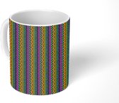 Mok - Koffiemok - Paars - Patronen - Abstract - Mokken - 350 ML - Beker - Koffiemokken - Theemok