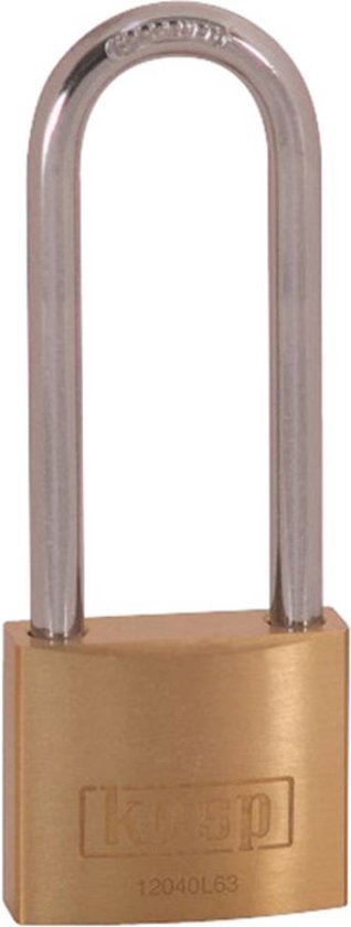 Kasp K12040L63D Lucchetto In Ottone Massiccio: 40x63mm, Arco Lungo, Meccanismo Bilaterale. Sicurezza Generale, Antiscintilla. - 2