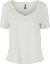 Pieces T-shirt Pcphoebe Ss V-neck Tee Noos 17120095 Birch Dames Maat - M